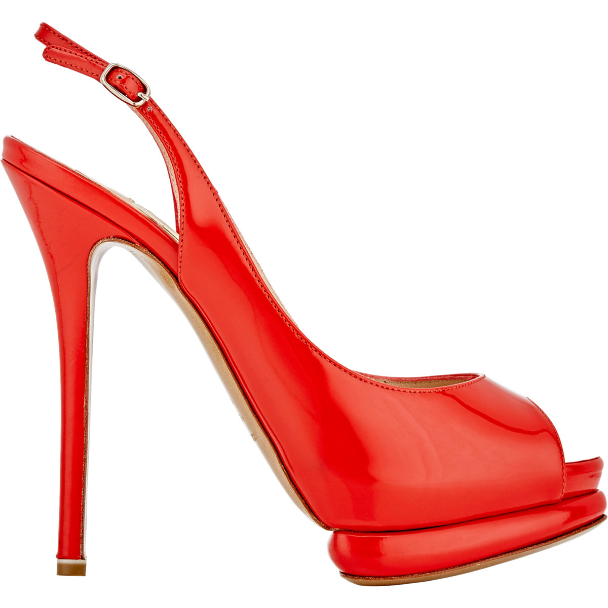 red sling backs