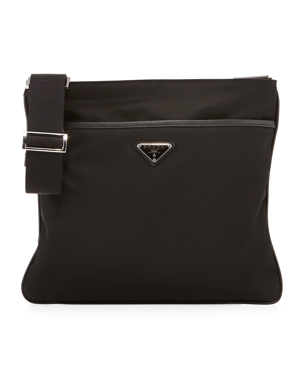 Prada Nylon Crossbody Bag in Black - Lyst