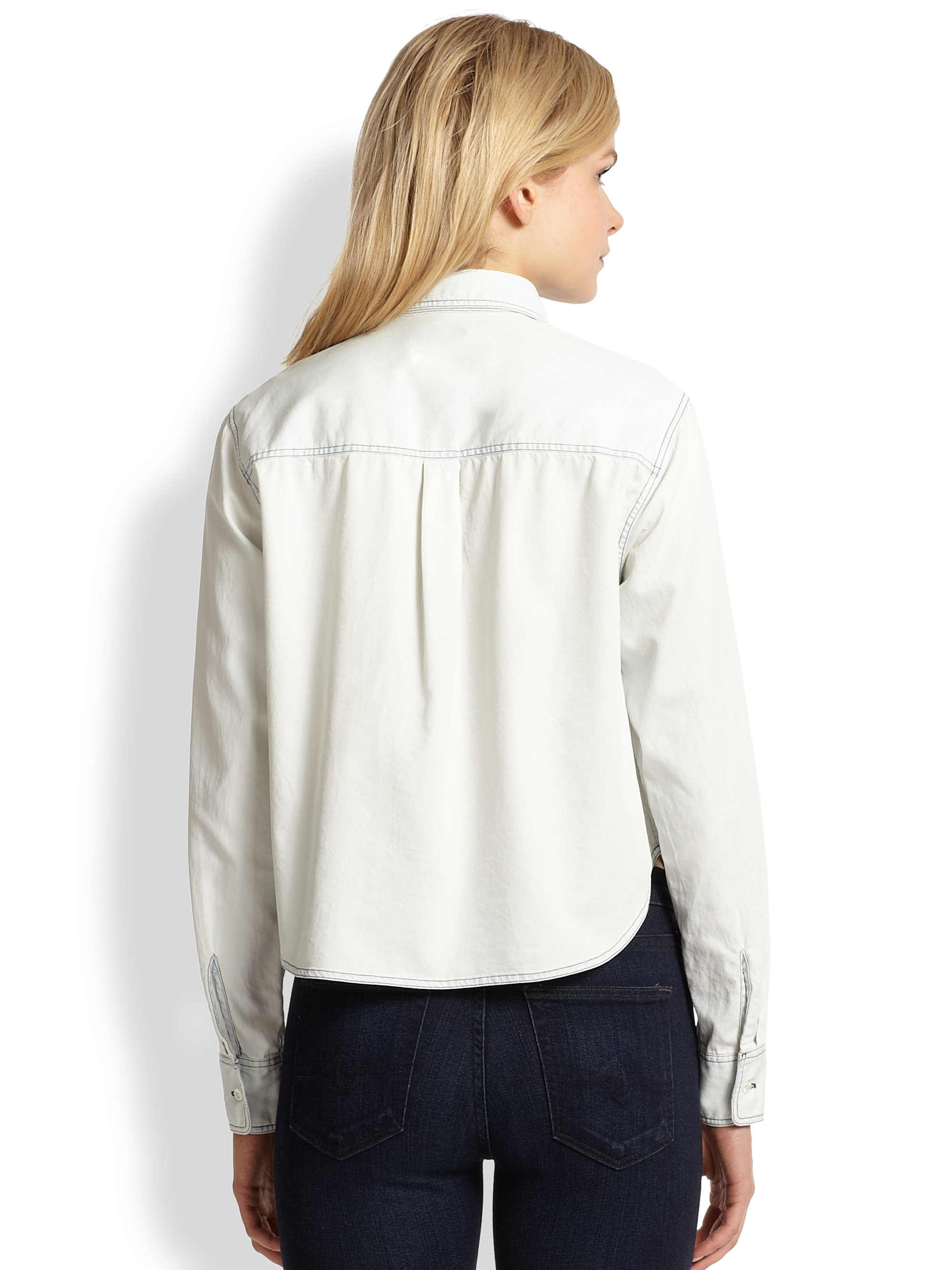 denim shirt cropped