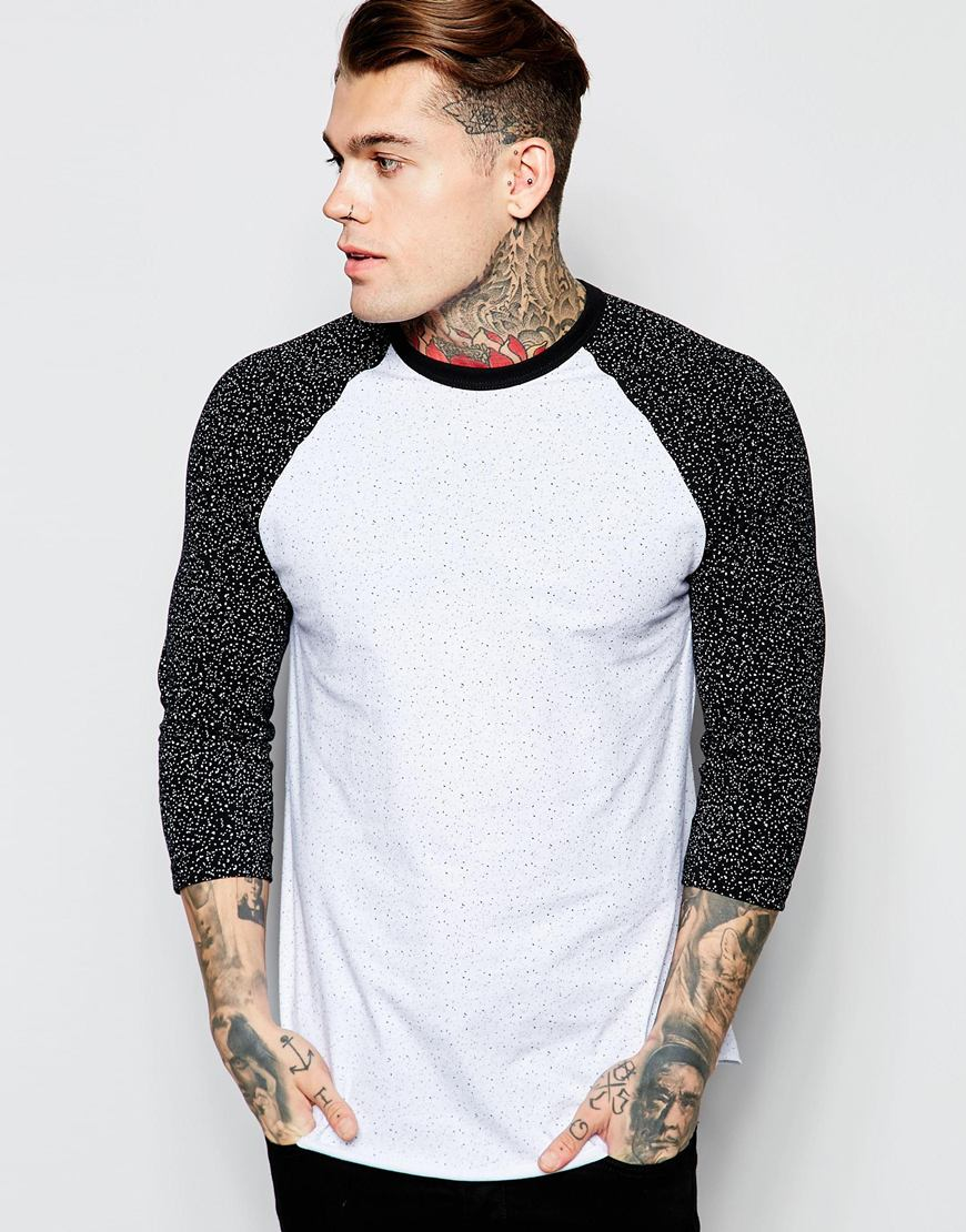 Download Lyst - American Apparel Baseball Raglan T-shirt in Black ...