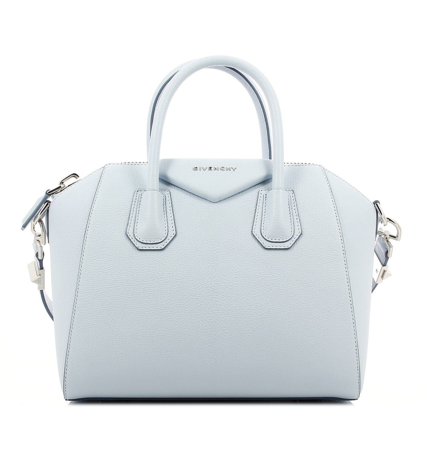 Lyst - Givenchy Light Blue Antigona Small Bag in White