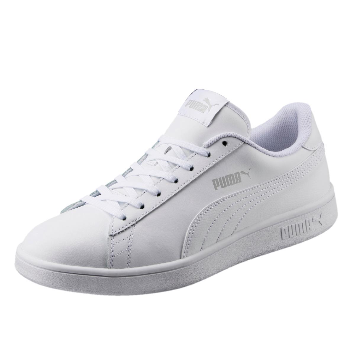 PUMA Leather Smash V2 L Casual Trainers in White for Men - Lyst