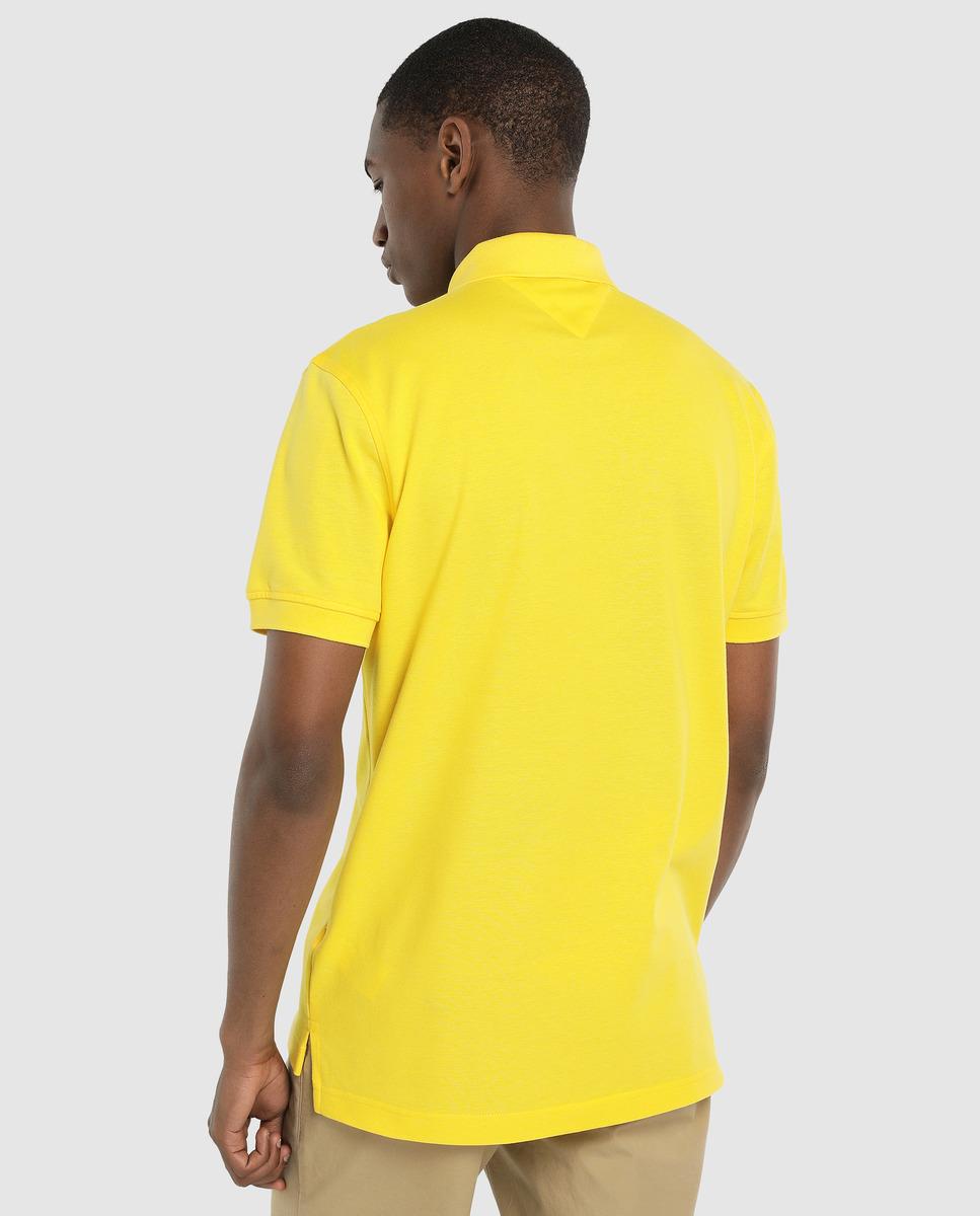 Tommy Hilfiger Regular-fit Yellow Short Sleeve Piqué Polo Shirt in ...