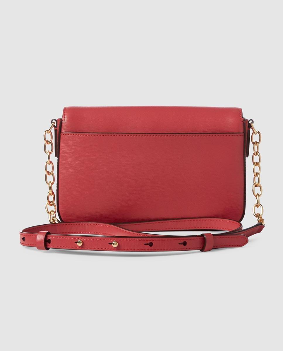 Lauren by Ralph Lauren Pink Leather Crossbody Bag With Combined Chain Strap - Lyst