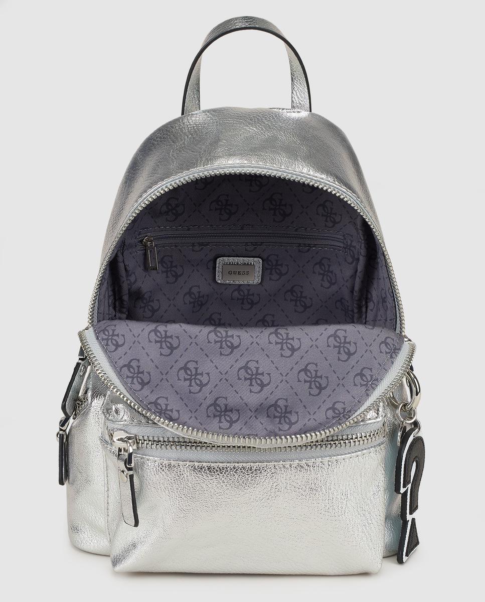 Lyst Guess Wo Silver Backpack With An Outer Pocket in Metallic