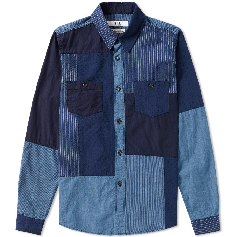Lyst Fdmtl Boro Patchwork Shirt in Blue for Men