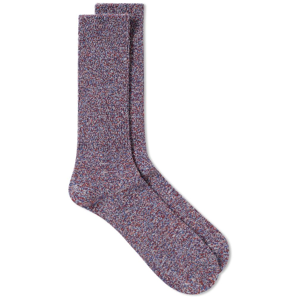 Download Lyst - Anonymous Ism Mock Rib Crew Sock in Blue