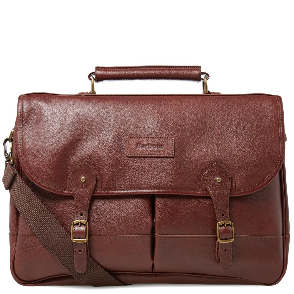 Lyst - Barbour Leather Briefcase in Brown for Men