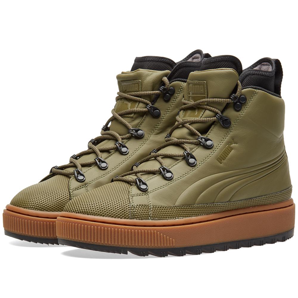 Lyst - Puma The Ren Leather Sneaker Boots in Green for Men