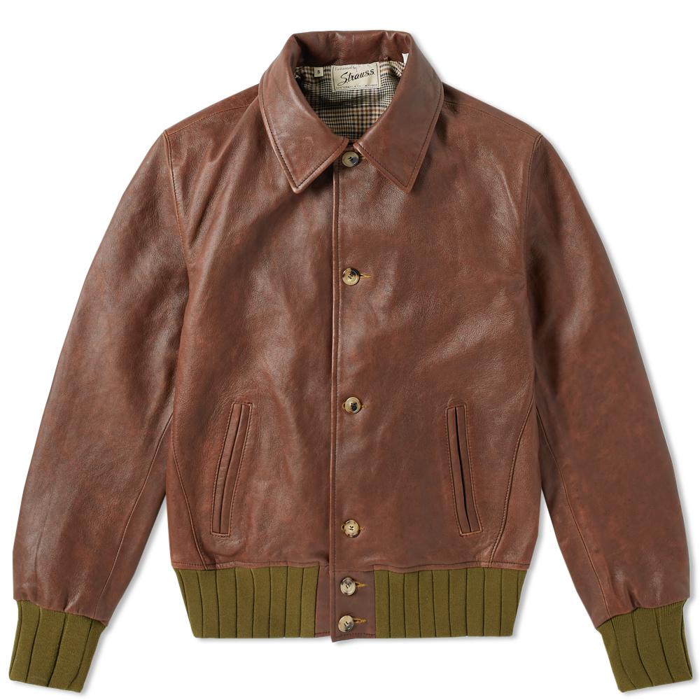 Lyst - Levi'S Levi's Vintage Clothing Strauss Leather Jacket in Brown ...