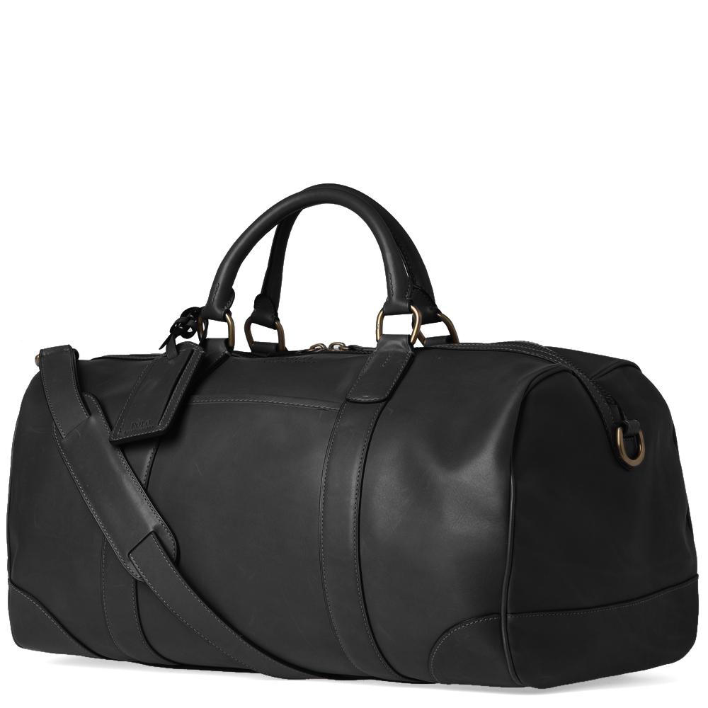 Polo Ralph Lauren Leather Duffle Bag in Black for Men - Lyst