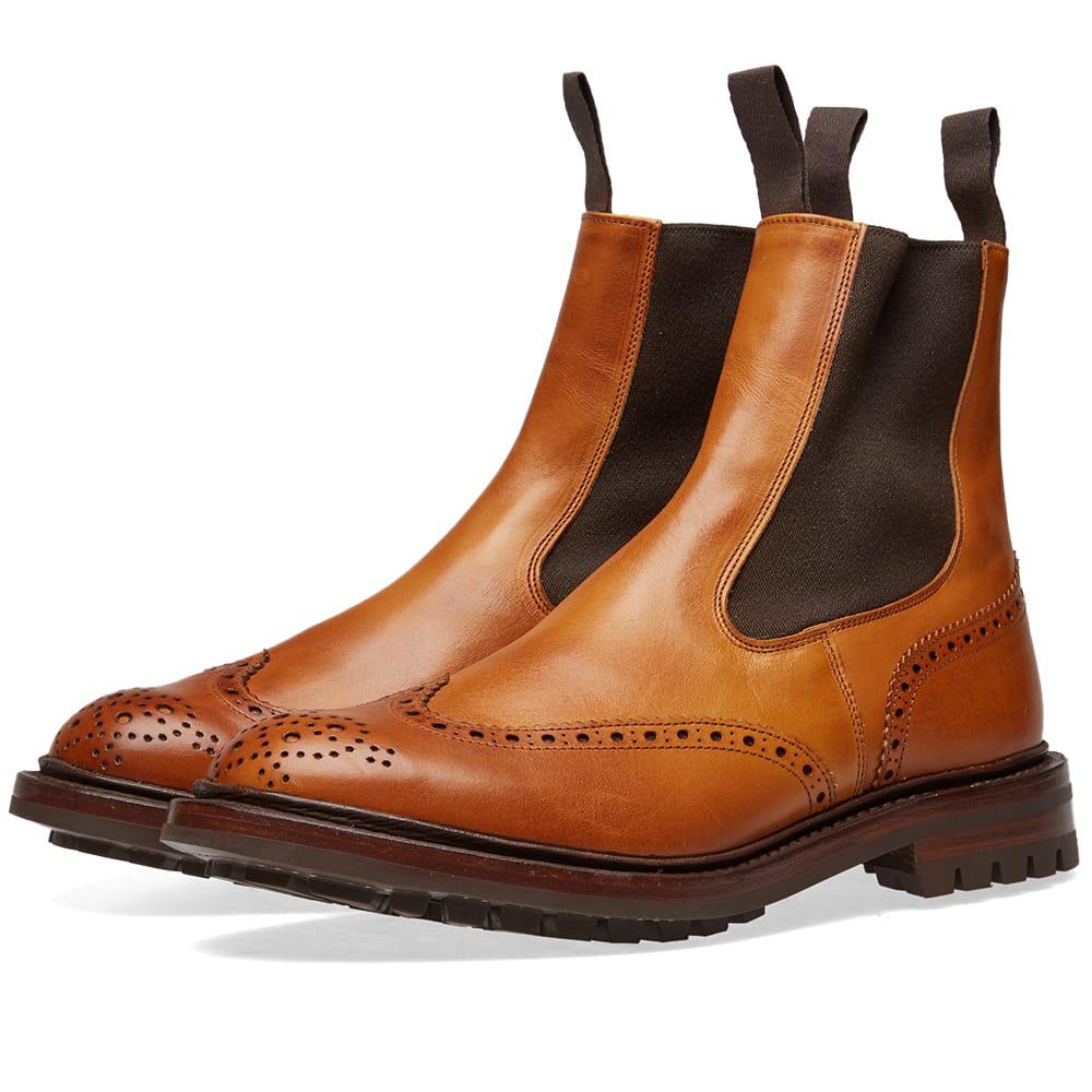 Lyst - Tricker'S Tricker's Henry Brogue Chelsea Boot in Brown for Men ...