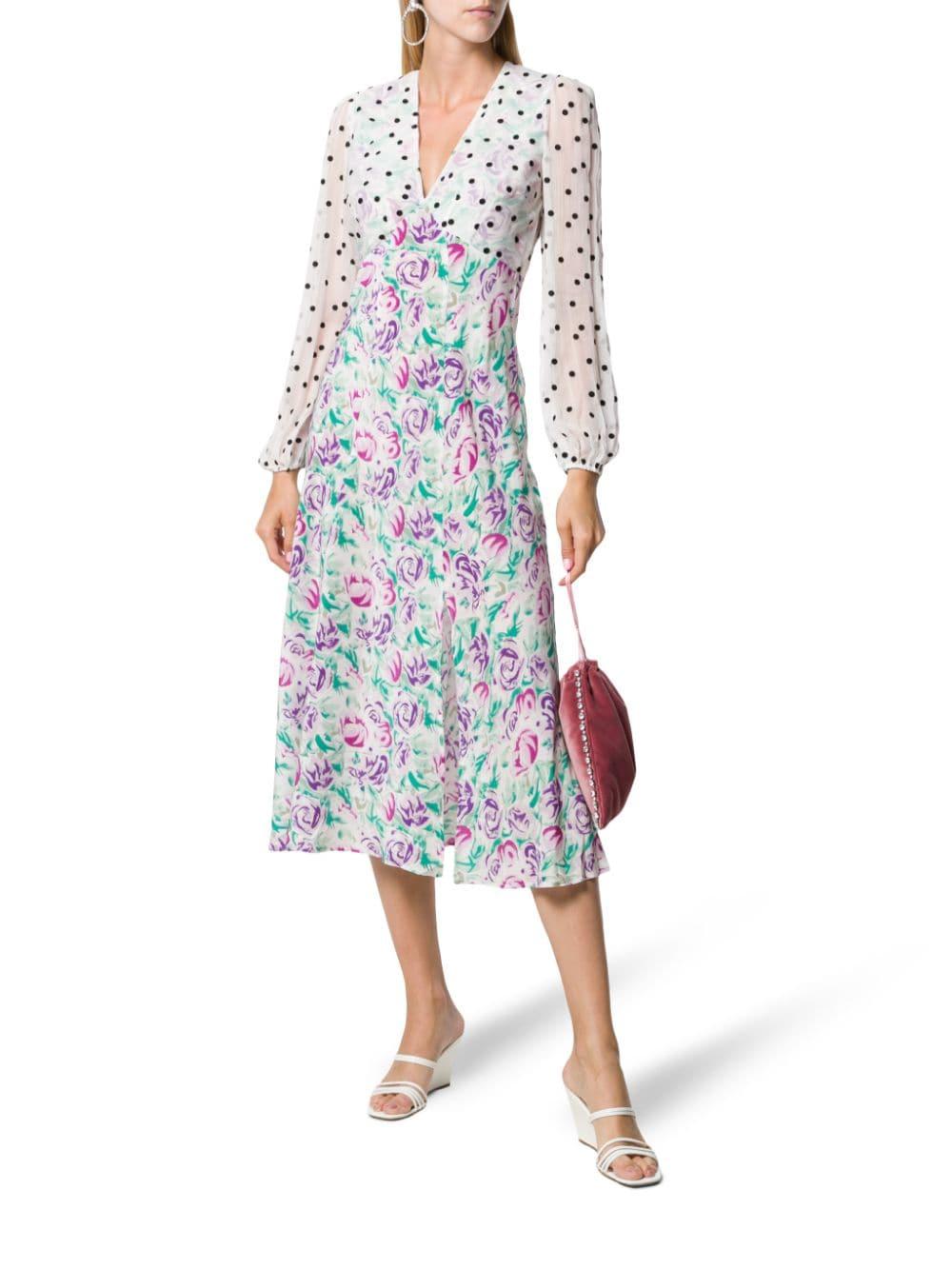 RIXO London Silk 'melanie' Dress in Green - Lyst