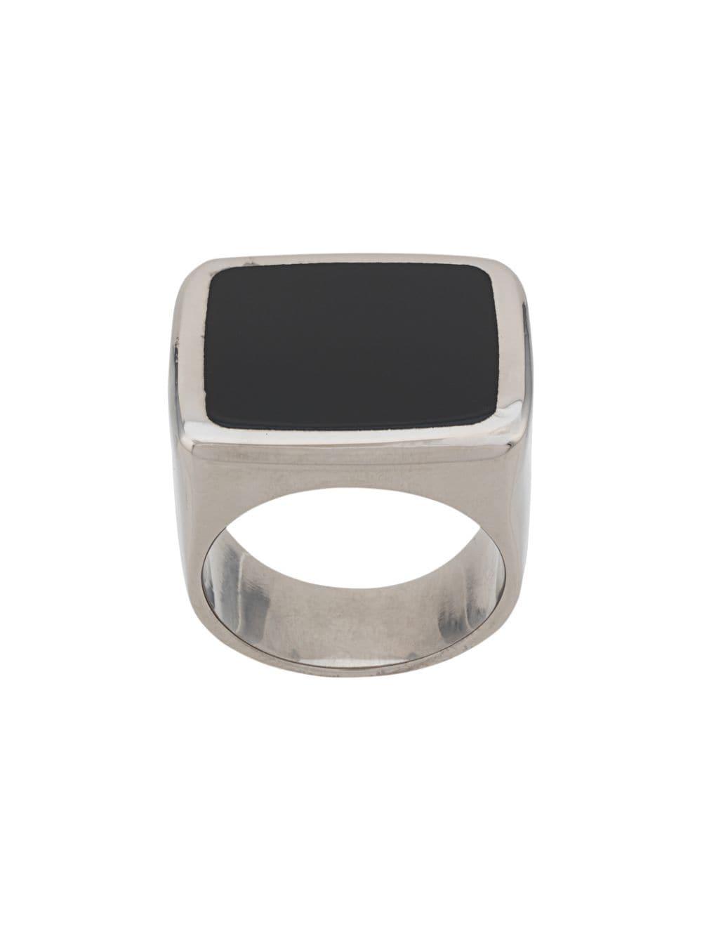 Givenchy Square Signet Ring in Black for Men - Lyst
