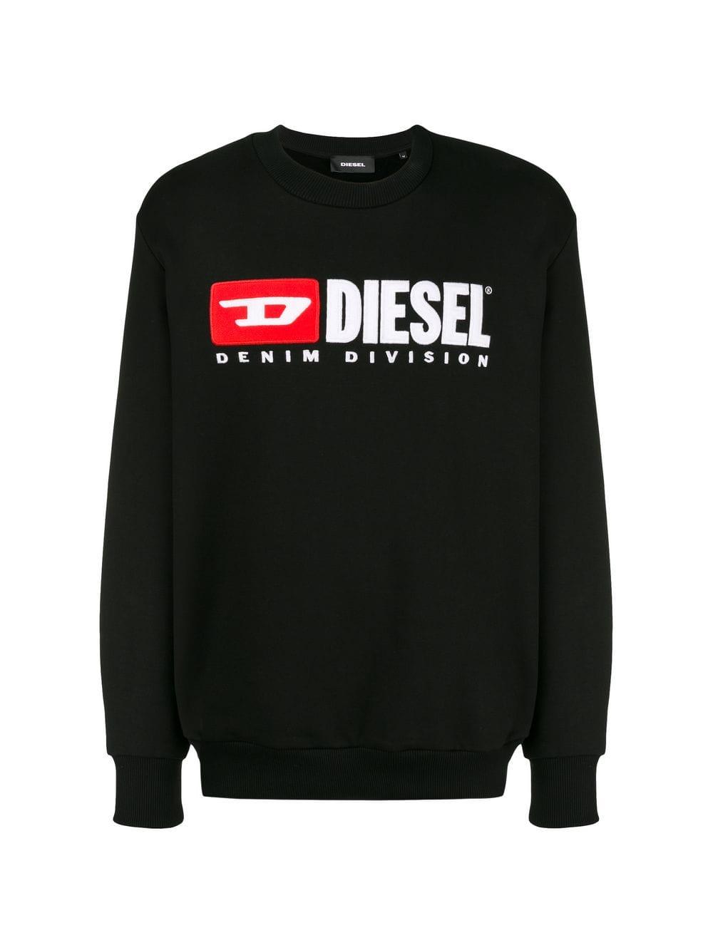 DIESEL Felt Division Crew Sweatshirt in Black for Men - Save 61% - Lyst