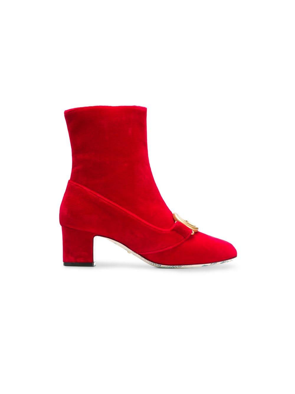 red gucci boots