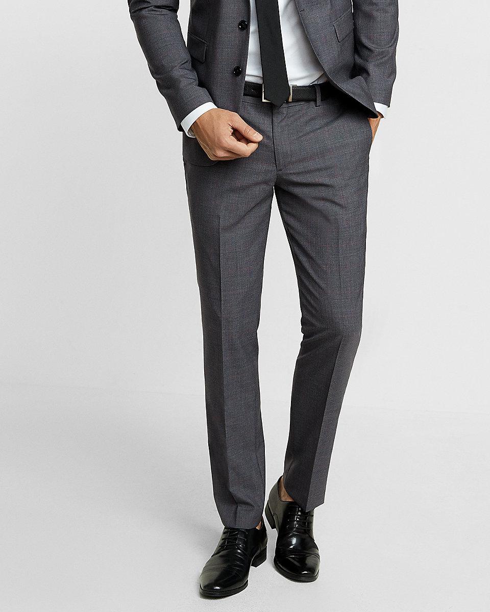 Lyst - Express Skinny Innovator Gray Plaid Wool Suit Pant in Blue for Men