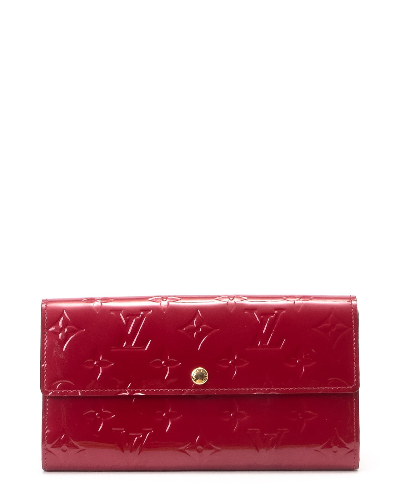 Lyst - Louis Vuitton Red Sarah Wallet in Red