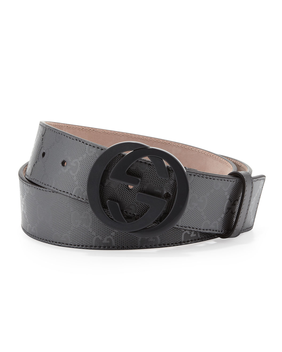 Gucci Gg Supreme Canvas Belt With Interlocking G Buckle in Gray for Men | Lyst
