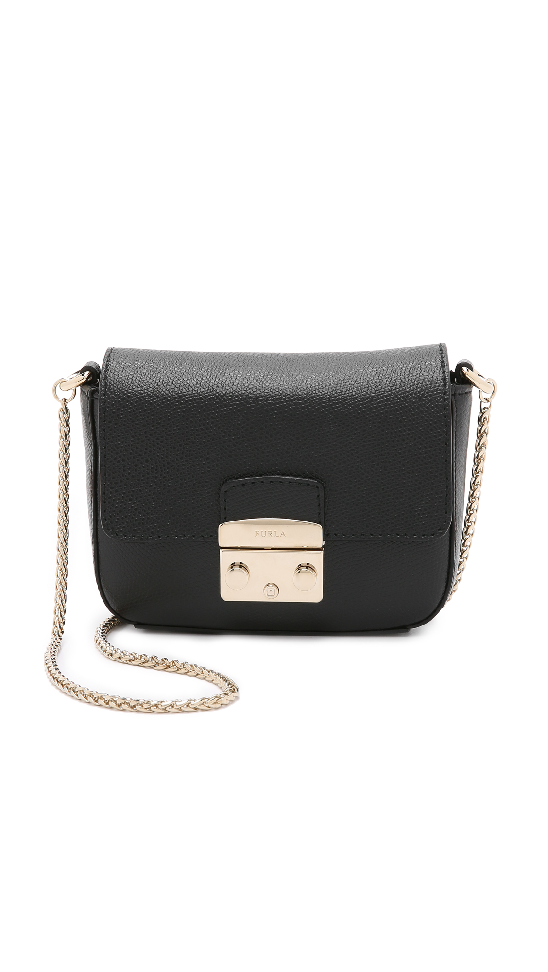 Lyst - Furla Metropolis Micro Cross Body Bag - Onyx in Black