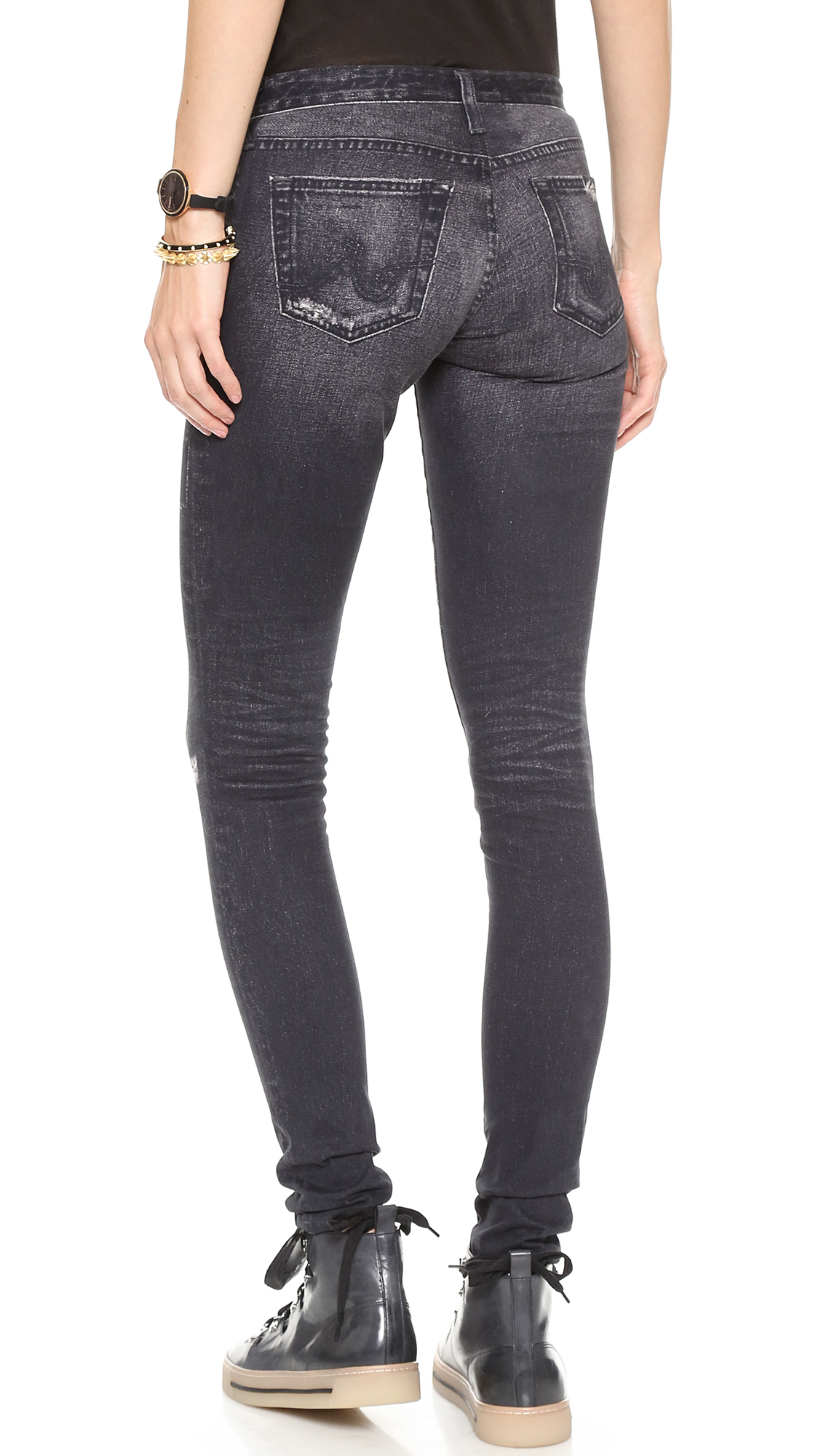 Ag jeans Skinny Jeans in Black | Lyst