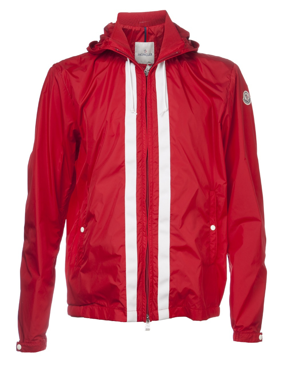 Moncler Zipup Windbreaker in Red for Men | Lyst