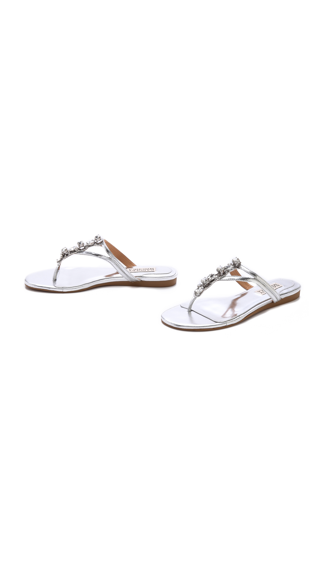 badgley mischka silver flats