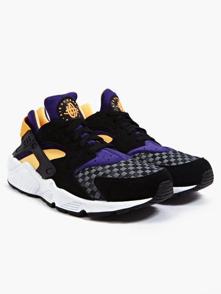 Nike Mens Black Air Huarache Sneakers in Multicolor for Men (black)