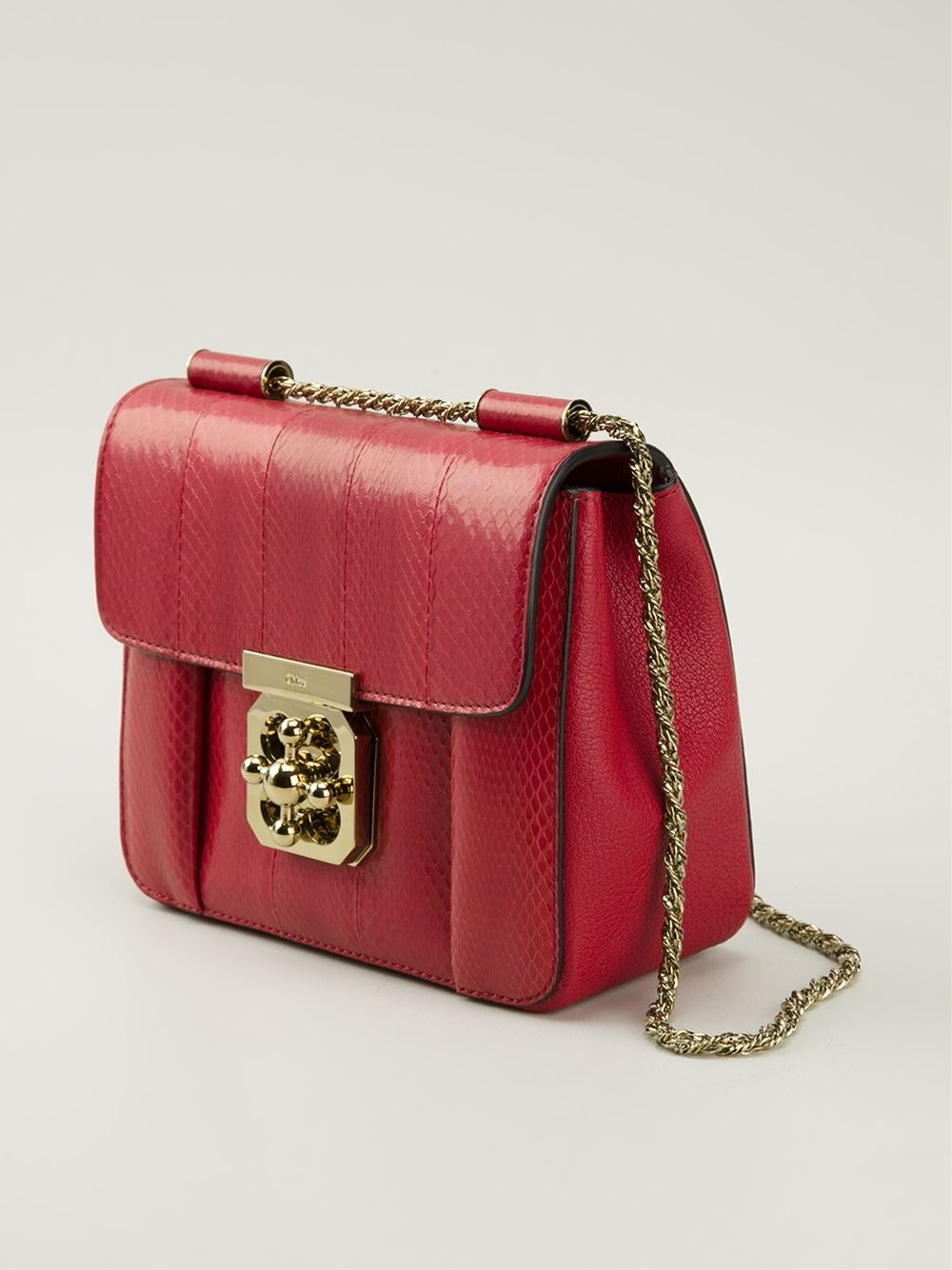 Chlo \u0026#39;Elsie\u0026#39; Cross Body Bag in Red | Lyst  