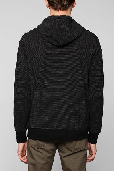 Bdg Pique Zipup Hoodie Sweatshirt in Black for Men | Lyst