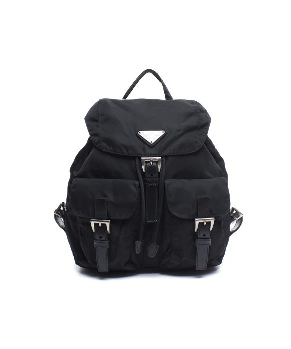 Prada Pre-owned Black Vela Nylon Backpack in Black for Men | Lyst  