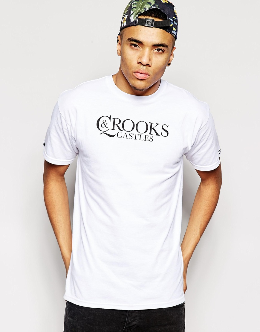 Lyst - Crooks And Castles T-Shirt With Memorial Crooks Logo in White ...
