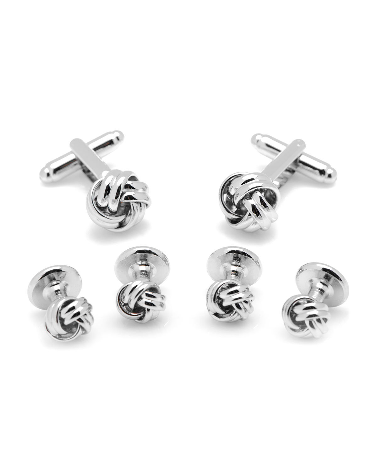 Cufflinks inc. Silver Knot Cuff Link & Stud Set in Silver for Men Lyst