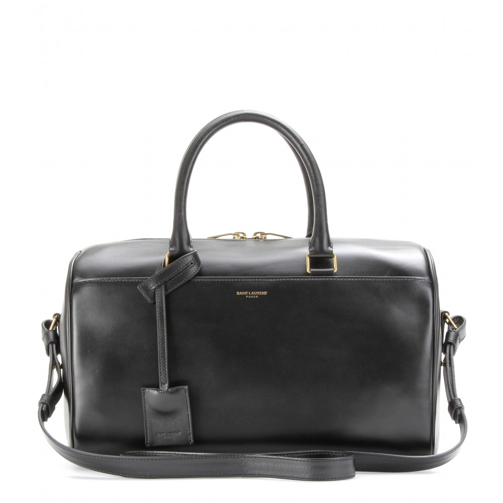 Lyst Saint Laurent Duffle 6 Leather Bowling Bag in Gray