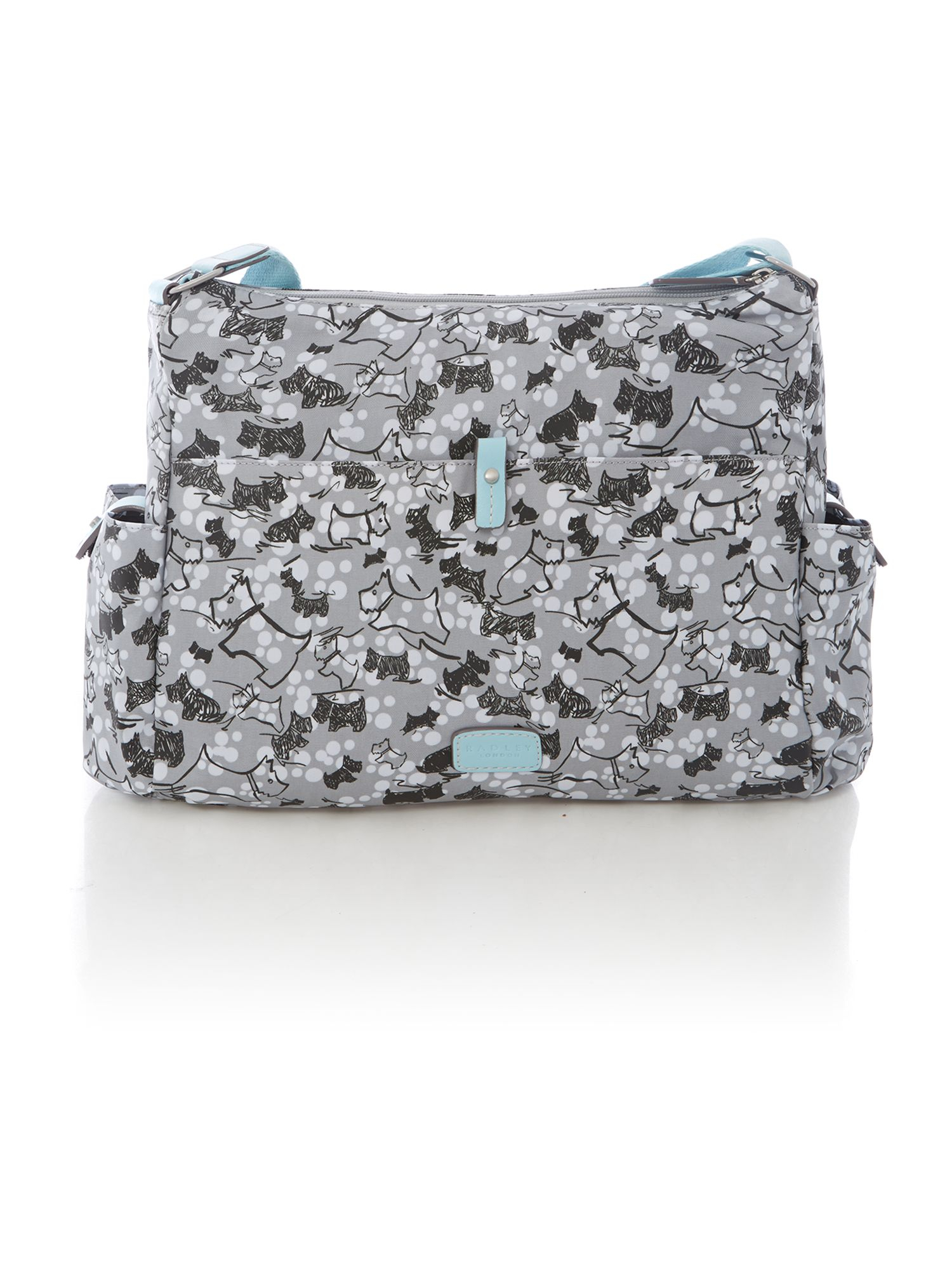 radley cherry blossom purse Radley Cherry Blossom Dog Grey Large Crossbody Baby Bag in Gray (Grey) | Lyst