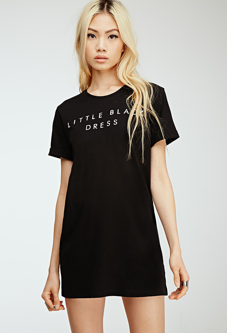 Lyst Forever  21  Lbd Graphic T shirt  Dress  in Black