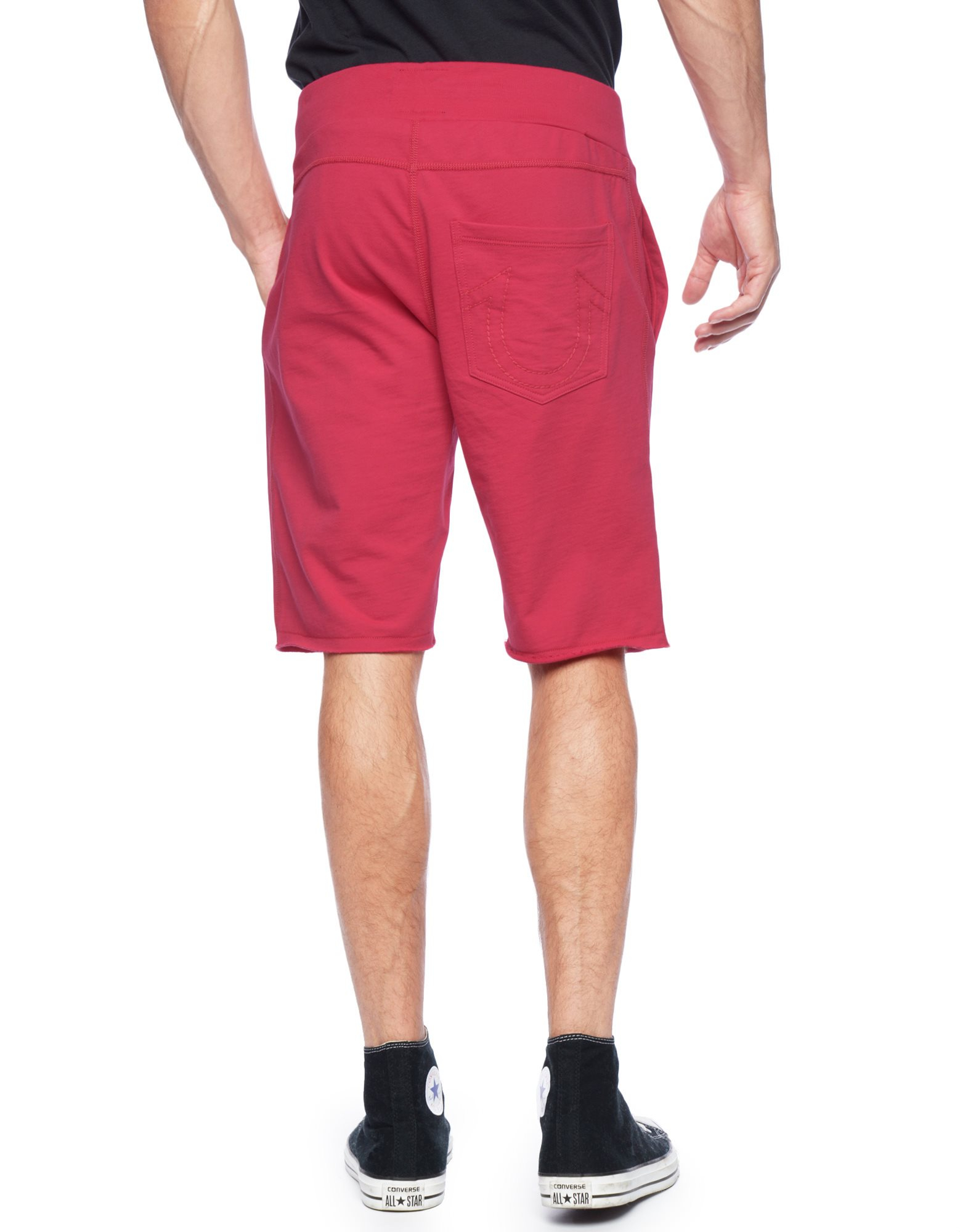 True religion Cut Off Mens Sweat Shorts in Red for Men | Lyst