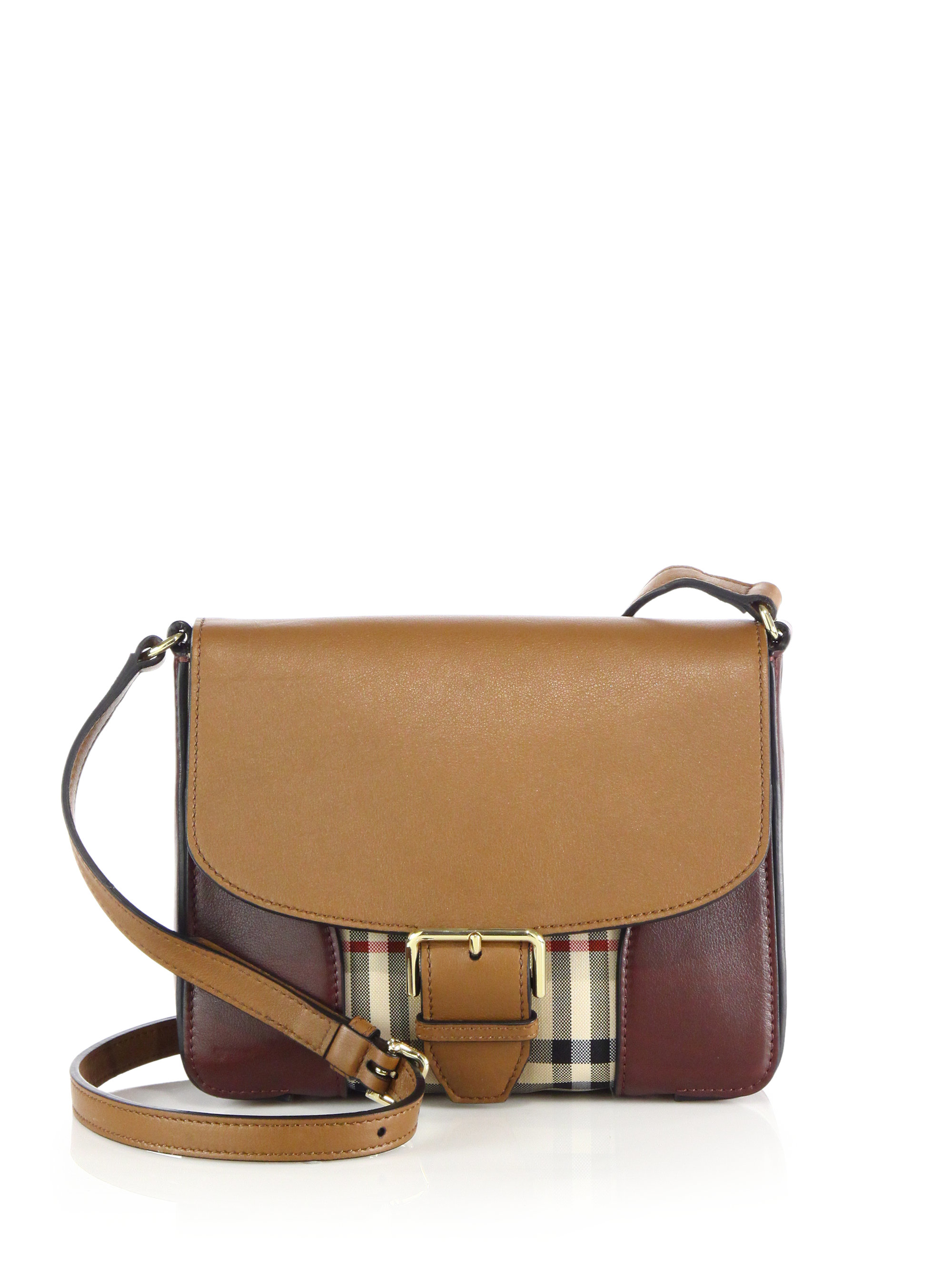 Burberry Dickens Small Multicolor Leather & Horseferry Check Crossbody