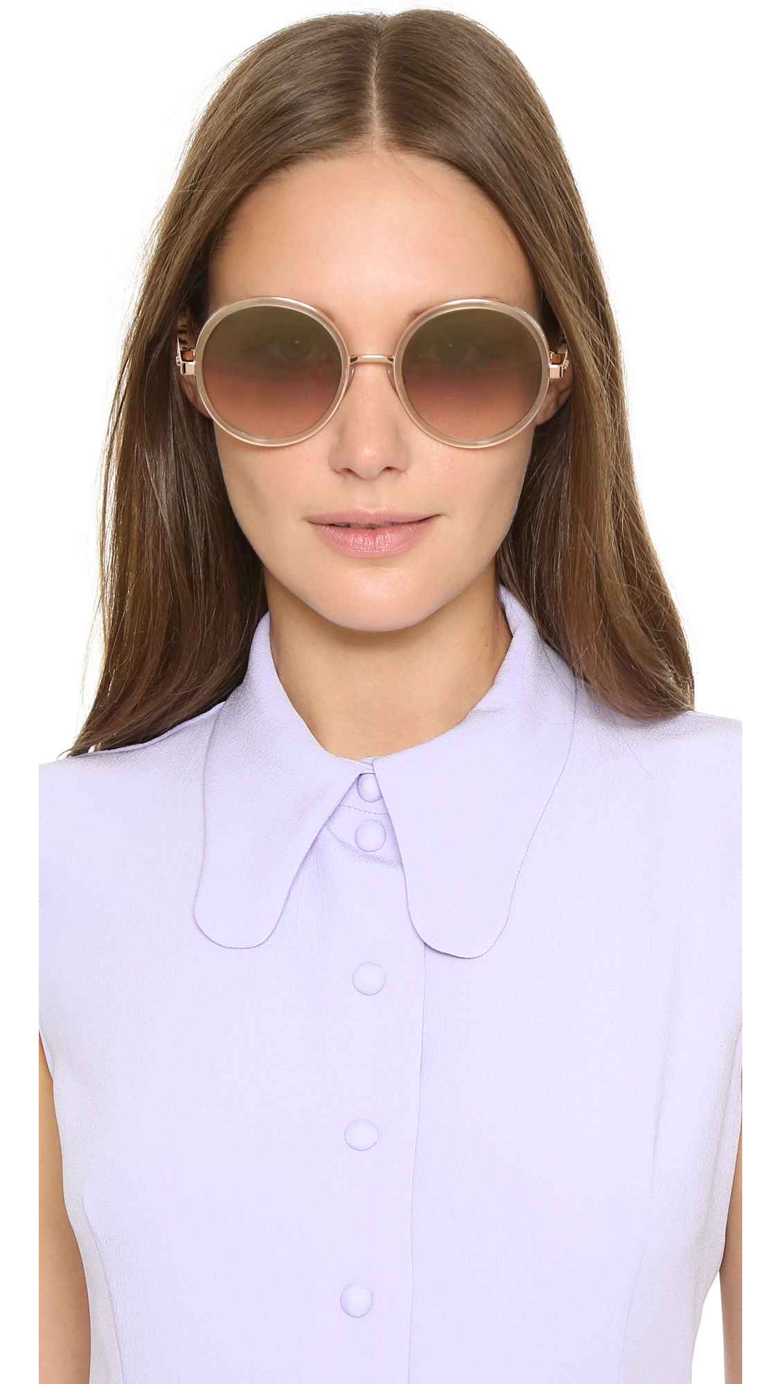 jimmy choo gold copperbrown gold andie sunglasses gold copperbrown gold product 2 582046788 normal