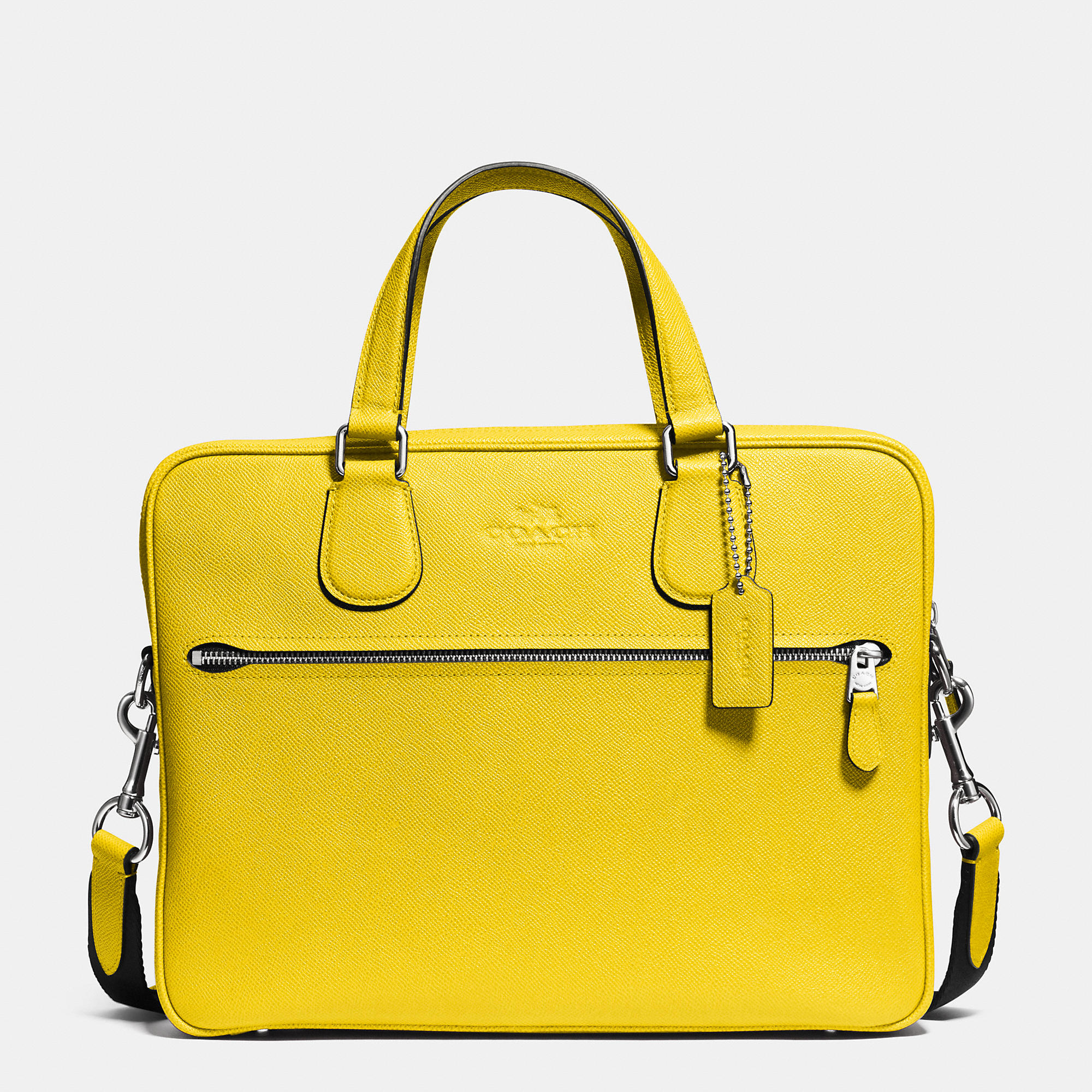 Coach Hudson 5 Bag In Crossgrain Leather in Yellow for Men | Lyst