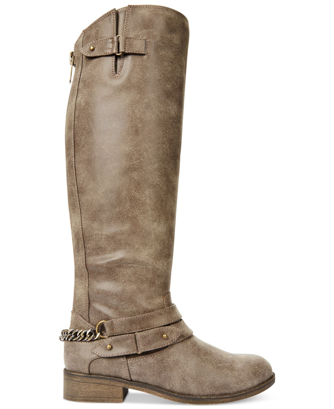 wide shaft brown boots