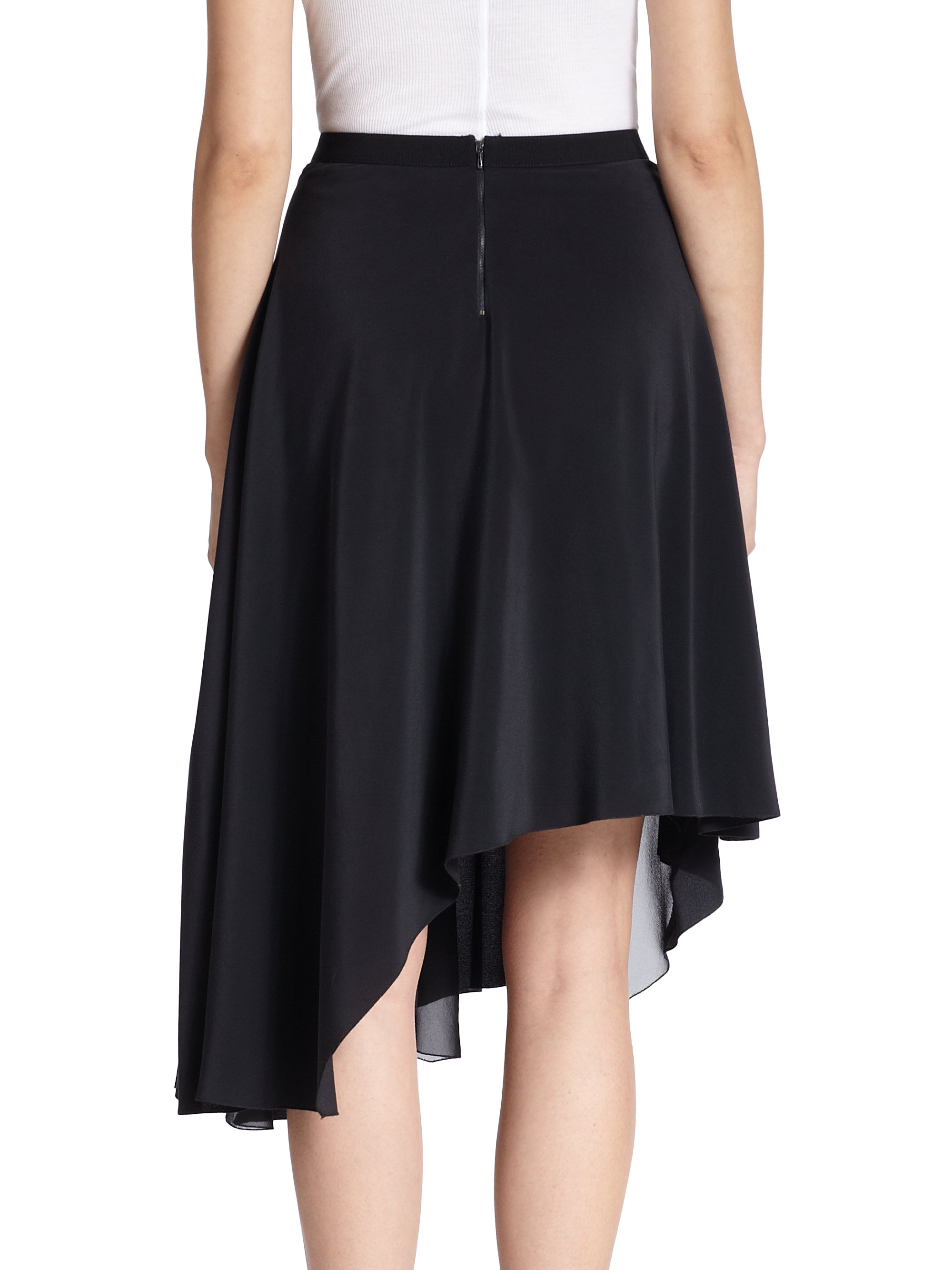 Elie tahari Silk Sachi Skirt in Black | Lyst
