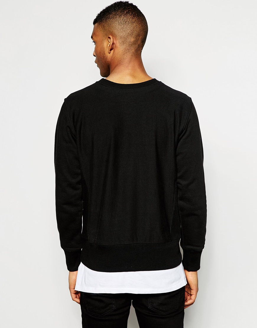 Lyst - Champion Sweatshirt With Script Logo in Black for Men