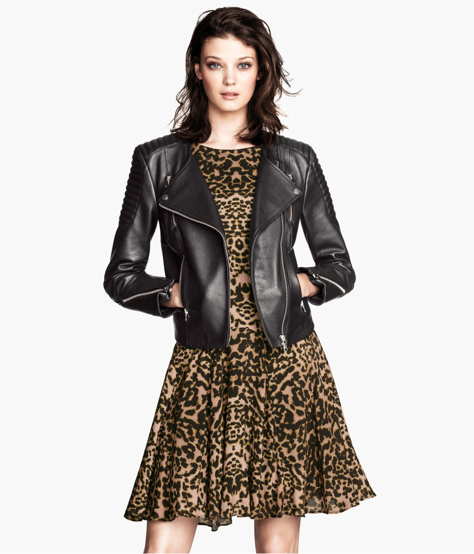 h&m black biker jacket