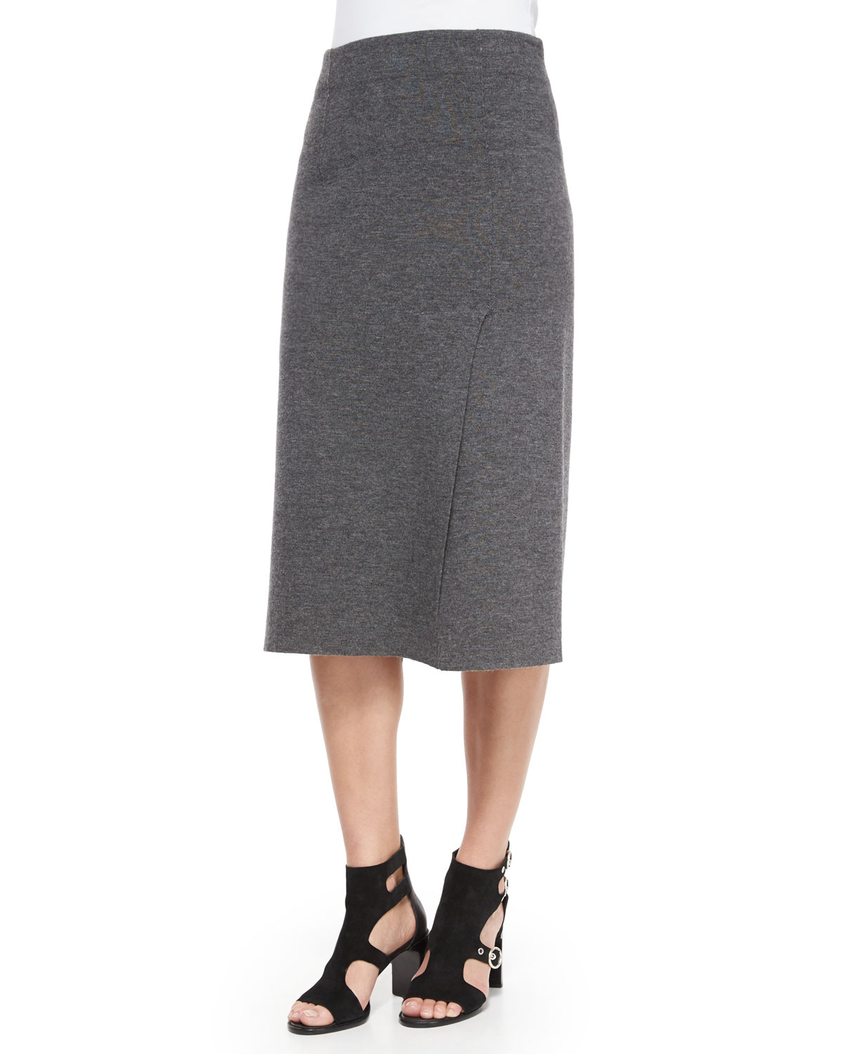 Rag & bone Alanna Merino Wool Skirt in Gray - Save 66% | Lyst