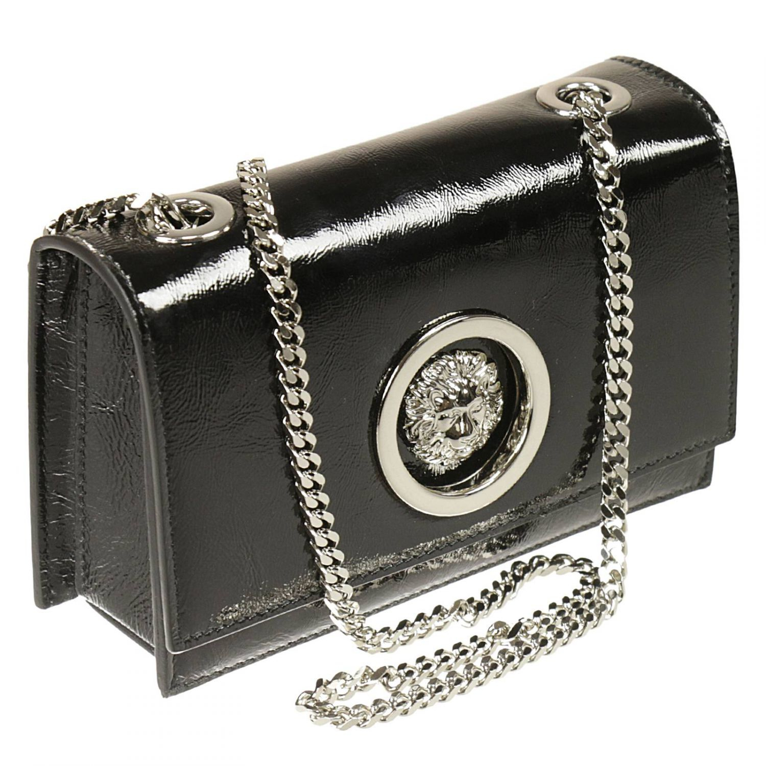 Small Black Patent Cross Body Bag