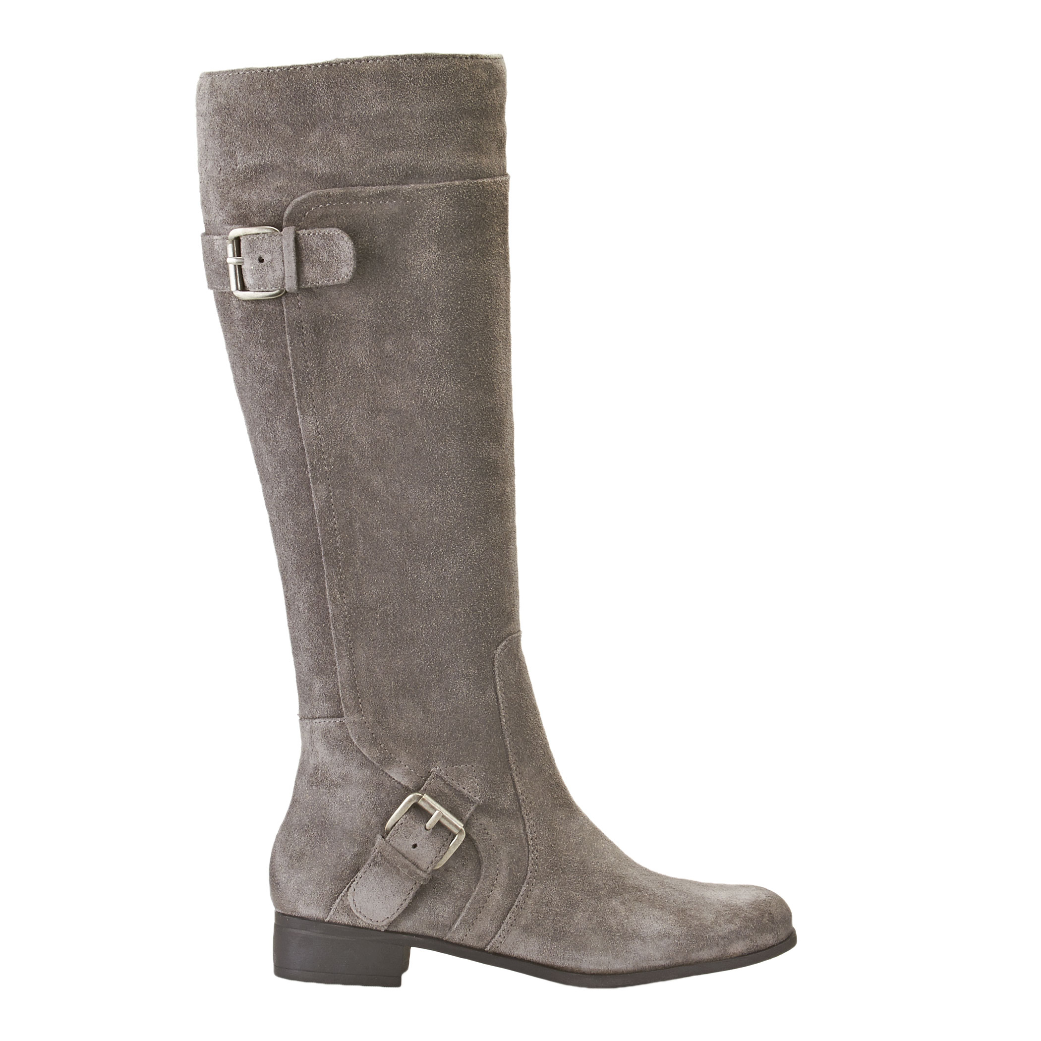 Nine West Sookie Tall Boots in Gray (GREY SUEDE) | Lyst
