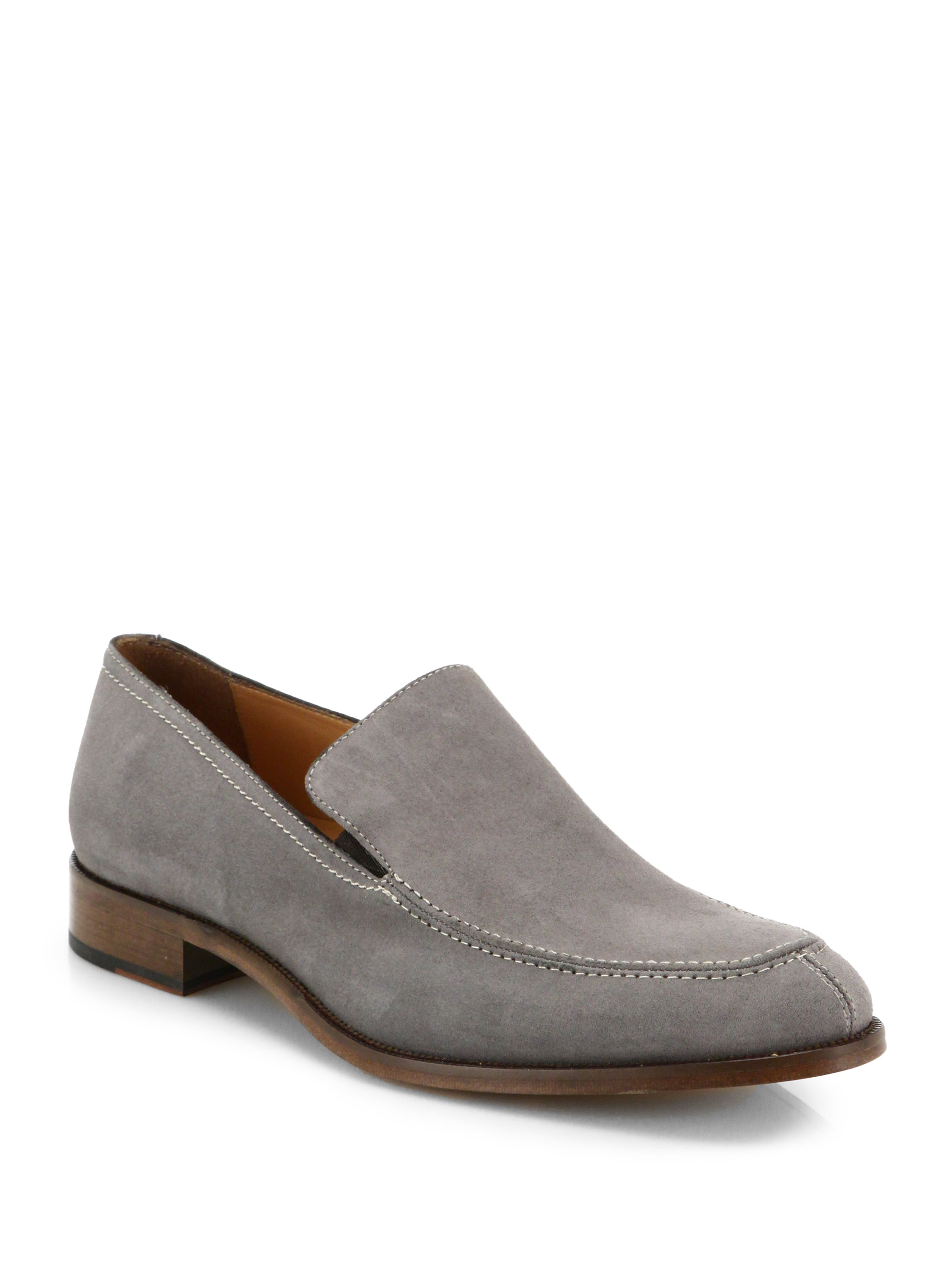 gray men loafers