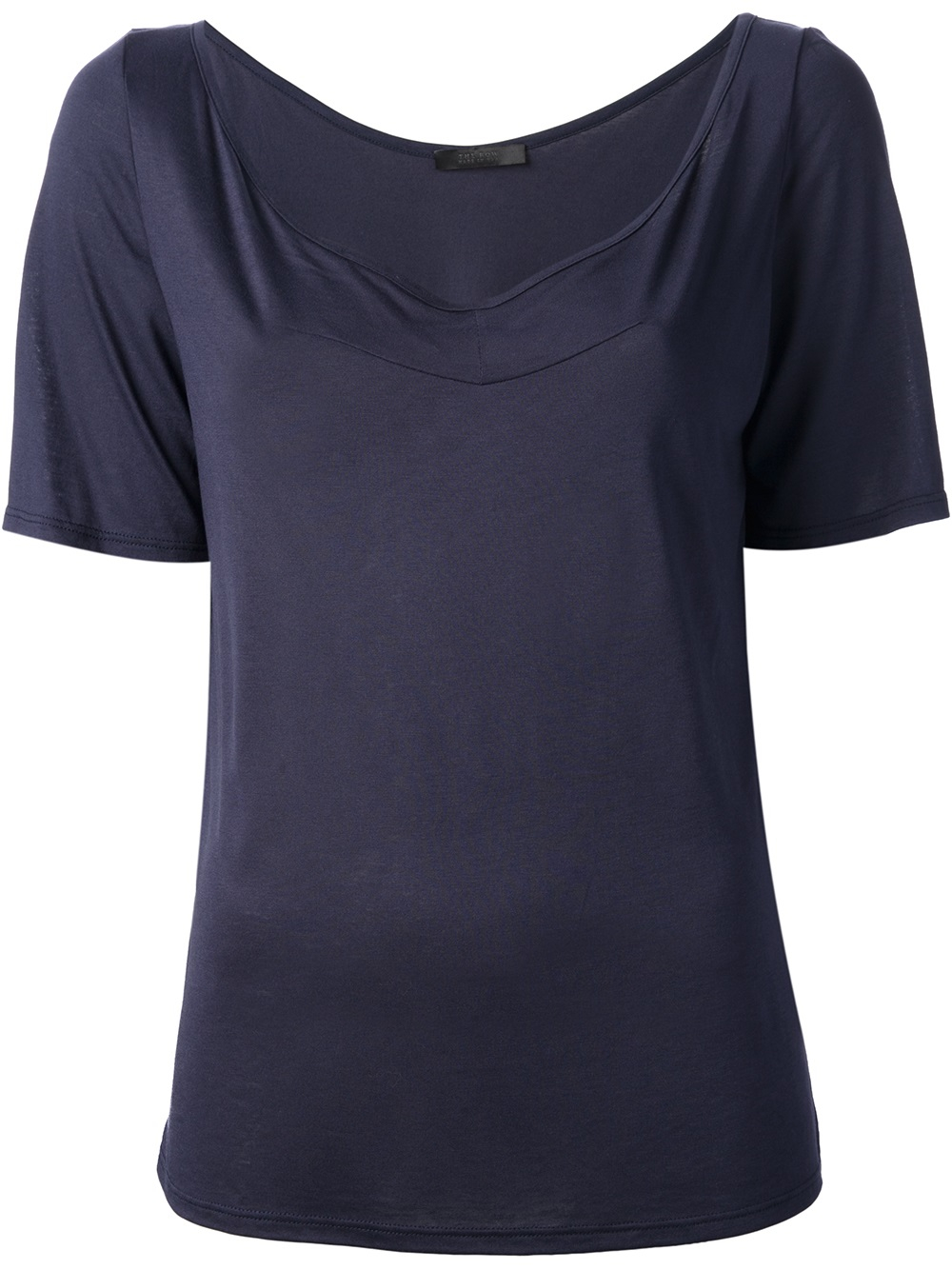 Lyst - The Row Wide U Neck T-shirt in Blue