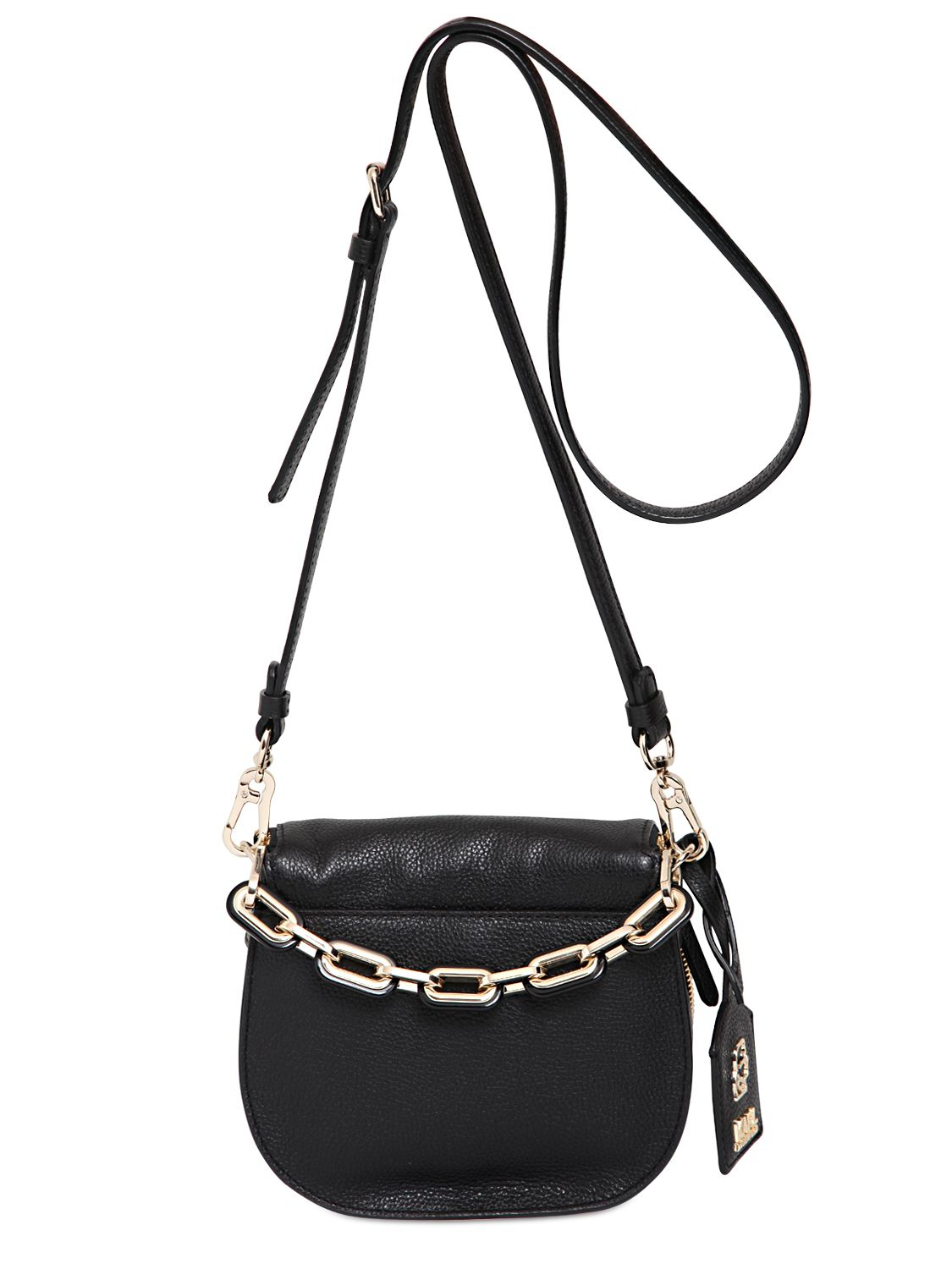 Karl Lagerfeld Small K Grained Leather Shoulder Bag in Black - Lyst